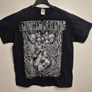 Vintage 2009 Dying Fetus Trechery Will Die T-Shirt Size Large Death Metal
